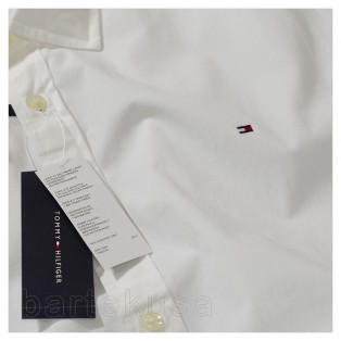Tommy Hilfiger Biala Koszula Meska Stretch